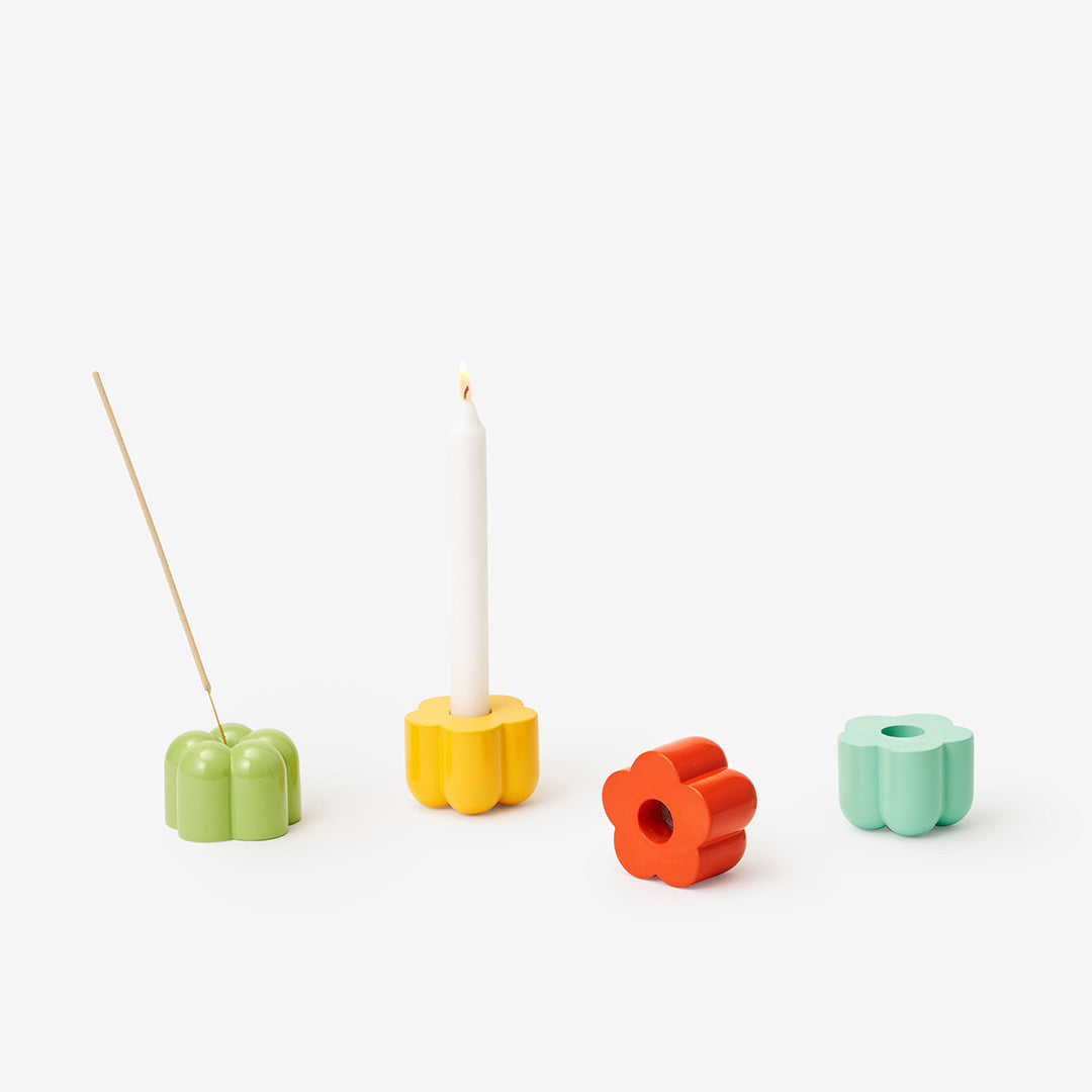 Poppy Candle & Incense Holder